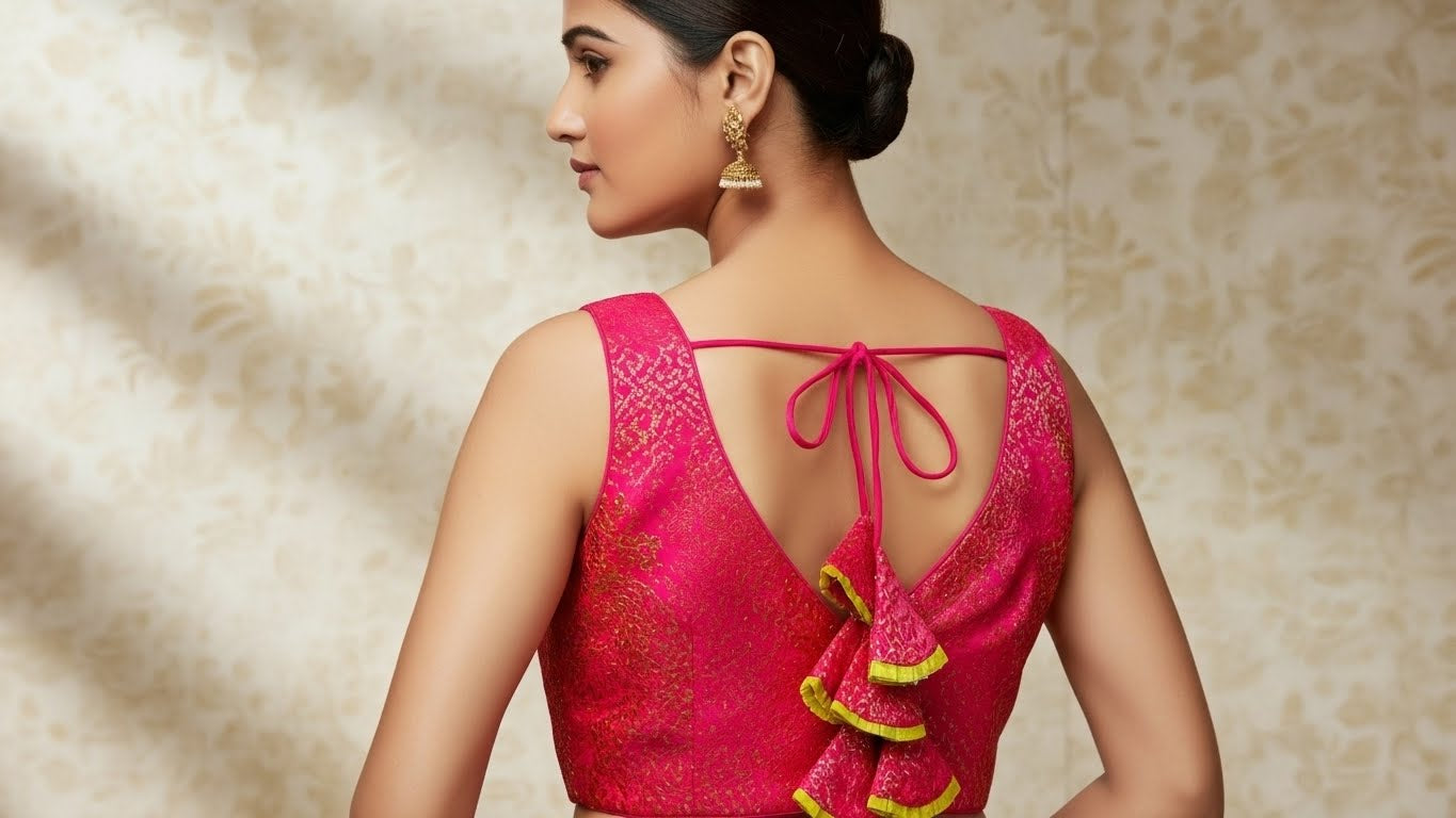 Kalyani Banarasi Blouse - Pink