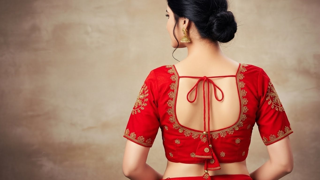 Aarohi Royal Zardozi Blouse - Orange